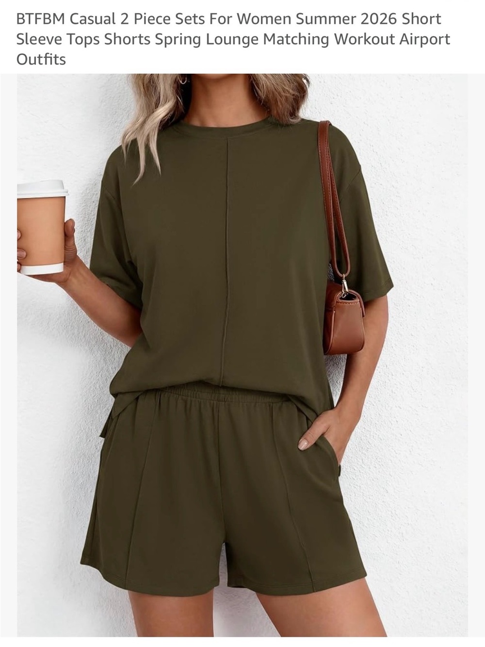 Olive Green Casual Short Sleeve Top -